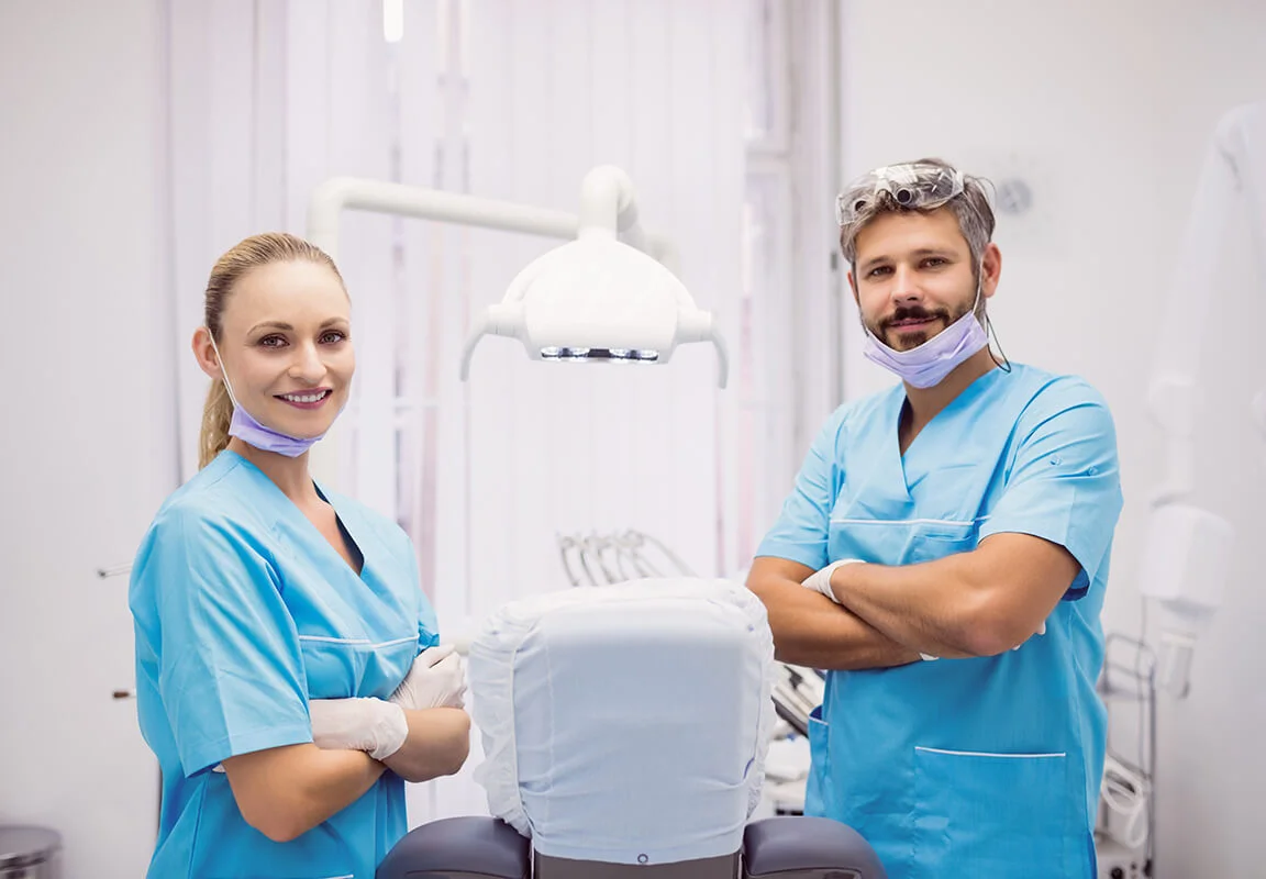 doctors smile at sage dental