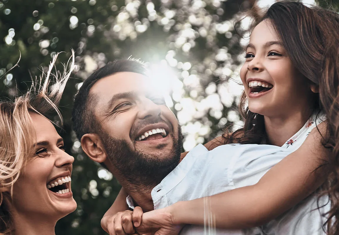 Couple smile in Langley Twp, BC